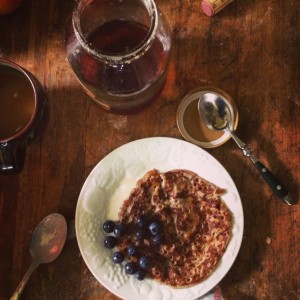 Buckwheat Pancakes and Syrup
